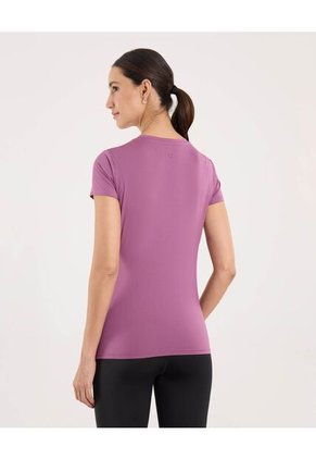 Camiseta  Para Mujer Manga Corta Cuello Redondo Color Morado Marca Ostu #40092651