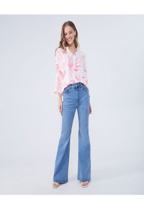 Blusa Para Mujer Manga 3/4 Color Coral Marca Ostu #40121122