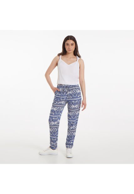 Pantalon Para Mujer Jogger Color Azul  Marca Ostu #40070441