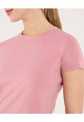 Camiseta  Para Mujer Manga Corta Cuello Redondo Color Rosa Marca Ostu #40092650