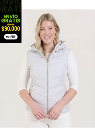 Chaleco  Para Mujer Acolchado Color Café Marca Ostu #40250012 Ostu