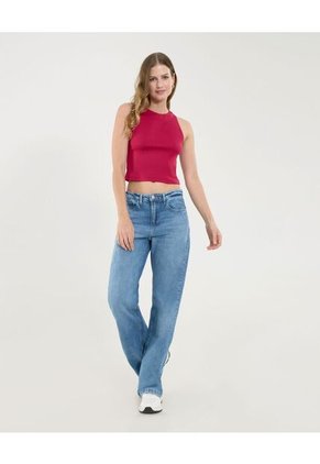 Camiseta Para Mujer Crop Top Color Rojo Marca Ostu #40092433