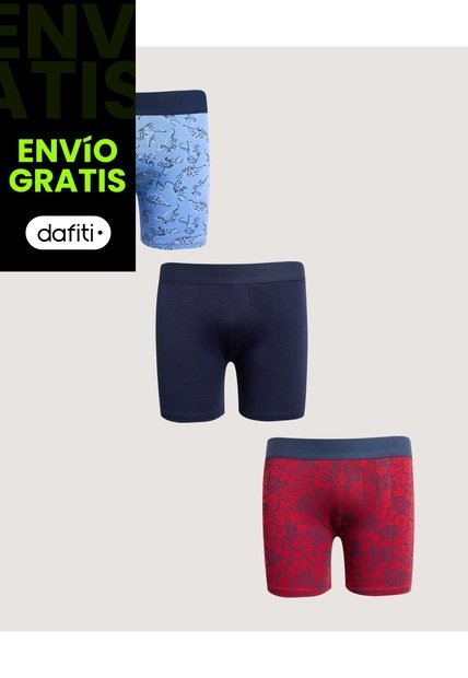Boxer X3 Infantil Niño Filete Medio Color Negro Marca Ostu #80000103