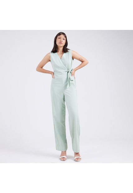 Enterizo Para Mujer Manga Sisa Color Verde  Marca Ostu #40320069