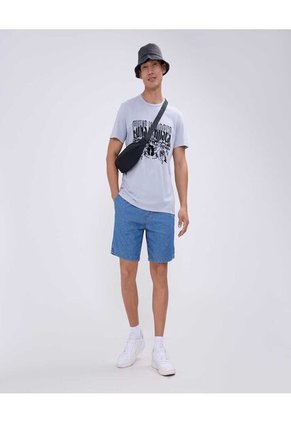 Bermuda Para Hombre  Color Azul Medio Marca Ostu #60100399