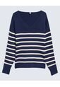 Saco Para Mujer Cuello V Color Azul  Marca Ostu #40330078 de Ostu