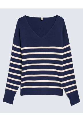 Saco Para Mujer Cuello V Color Azul  Marca Ostu #40330078