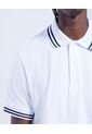 Polo Para Hombre Cuello Tejido Sin Bolsillo Color Blanco Marca Ostu #60110533 de Ostu