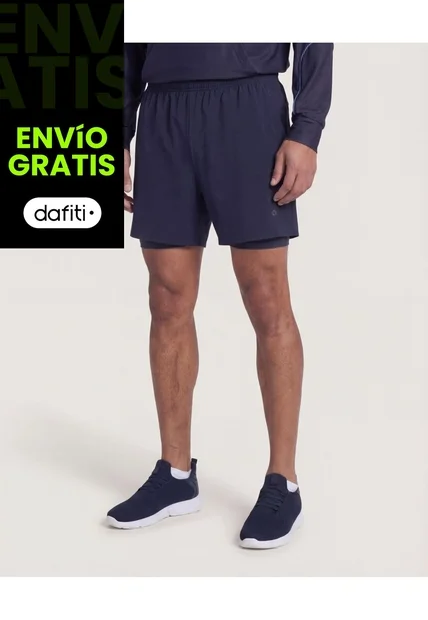 Bermuda  Para Hombre Biker Interno Largo Color Azul Marca Ostu #60100511