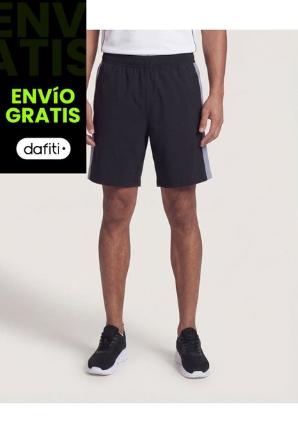 Bermuda  Para Hombre Deportiva Medio Color Negro Marca Ostu #60100456