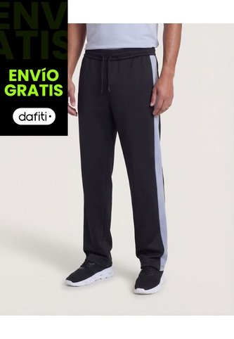 Pantalón  Para Hombre Multiusos Punto Color Negro Marca Ostu #60070510 Ostu