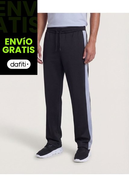 Pantalón  Para Hombre Multiusos Punto Color Negro Marca Ostu #60070510