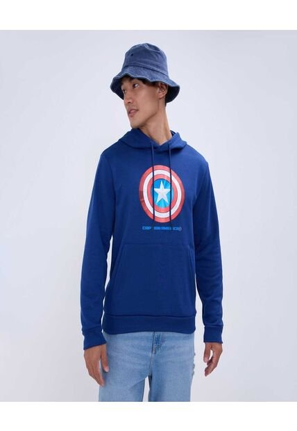 Hoodie Capitán América  Para Hombre #60060475 Ostu