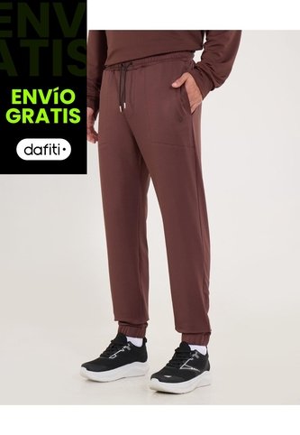 Pantalón  Para Hombre Jogger Color Café Marca Ostu #60070521 Ostu