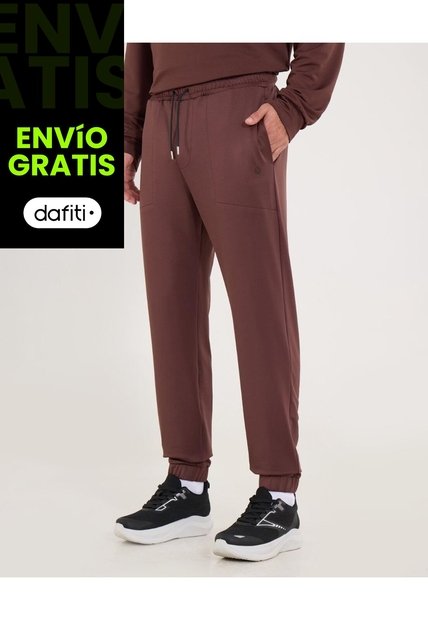Pantalón  Para Hombre Jogger Color Café Marca Ostu #60070521