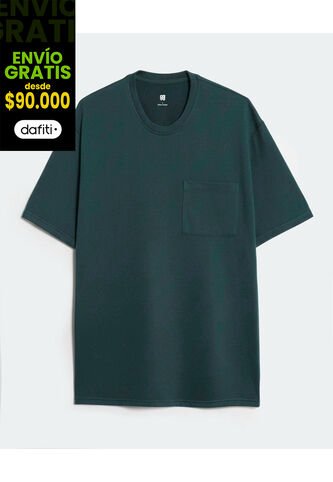 Camiseta  Para Hombre Manga Corta Cuello Redondo Color Verde Marca Ostu #60091838 Ostu