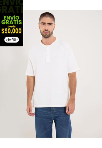 Camiseta  Para Hombre Manga Corta Cuello Redondo Color Crema Marca Ostu #60091867 Ostu