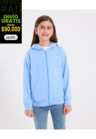 Buzo  Infantil Niña Zipper Color Azul Marca Ostu #90060164 Ostu