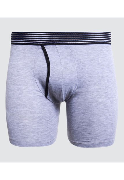 Boxer Para Hombre Bragueta Medio Algodón Color Gris  Marca Ostu #60000414