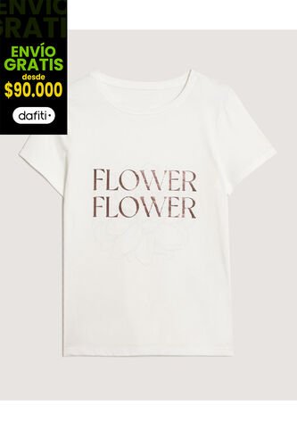 Camiseta  Para Mujer Manga Corta Cuello Redondo Color Arena Marca Ostu #40092672 Ostu