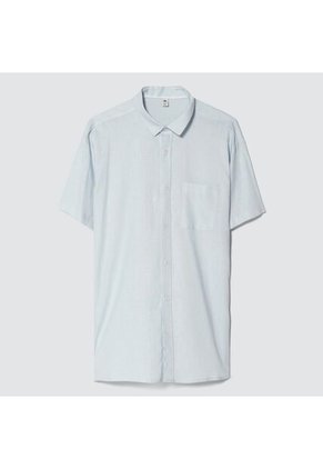 Camisa Para Hombre Manga Corta Con Bolsillo Color Azul  Marca Ostu #60010566