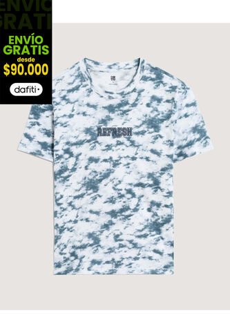 Camiseta  Infantil Niño Manga Corta Cuello Redondo Color Azul Marca Ostu #80090281 Ostu