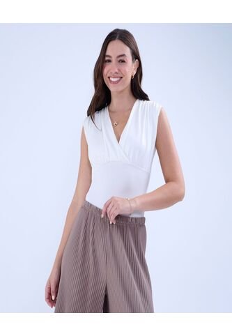 Body Para Mujer Manga Sisa Color Crema Marca Ostu #40200158 Ostu