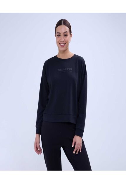 Buzo Para Mujer Cuello Redondo Color Negro Marca Ostu #40060411