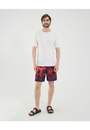 Ropa De Playa Para Hombre Pantaloneta De Baño Corta Color Azul Marca Ostu #60270049