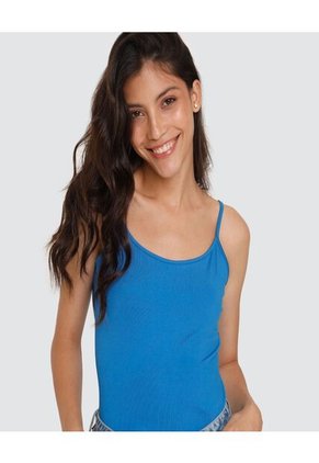 Camiseta Para Mujer Manga Sisa Color Azul  Marca Ostu #40091547