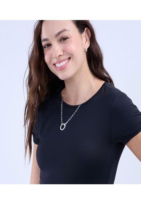 Body Para Mujer Manga Corta Color Negro Marca Ostu #40200155