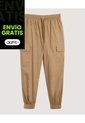 Pantalón  Para Mujer Jogger Color Café Marca Ostu #40070911 de Ostu