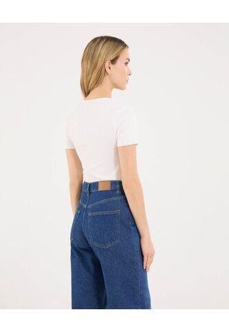 Camiseta Para Mujer Manga Corta Moda Color Crema Marca Ostu #40092626 Ostu