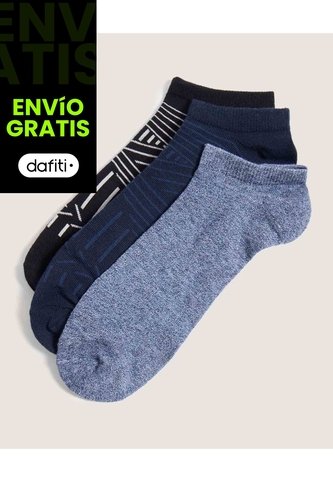 Medias X3 Para Hombre Invisible Color Negro Marca Ostu #60980349 Ostu