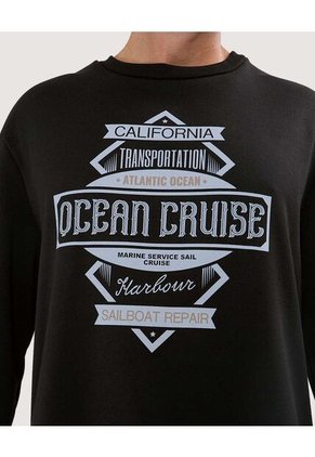 Buzo Para Hombre Cuello Redondo Color Negro Marca Ostu #60060430