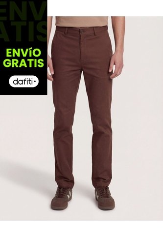 Pantalón  Para Hombre Chino Color Café Marca Ostu #60070541 Ostu