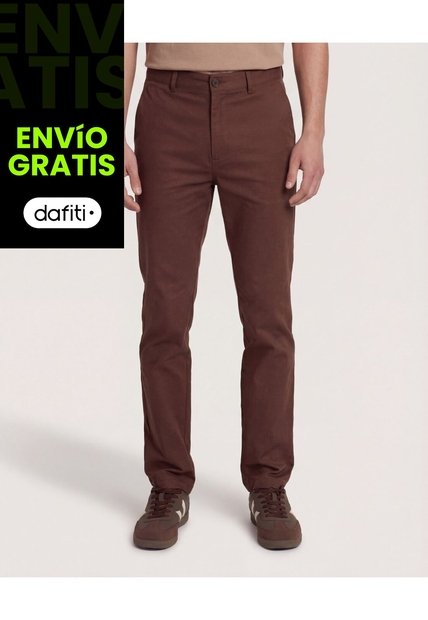 Pantalón  Para Hombre Chino Color Café Marca Ostu #60070541