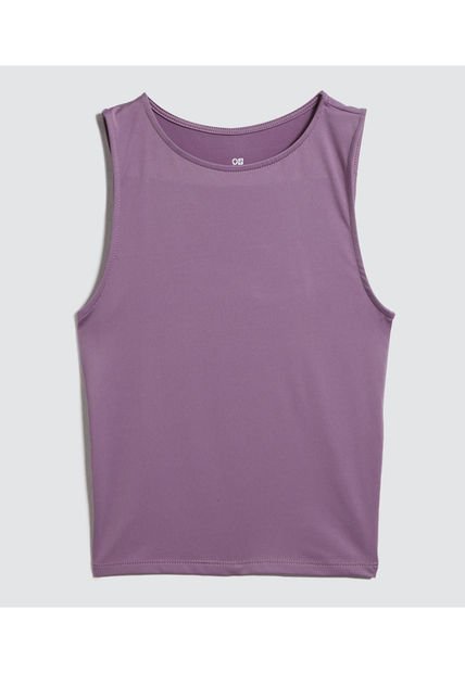 Crop Top Para Mujer Manga Sisa Color Morado Marca Ostu #40091981