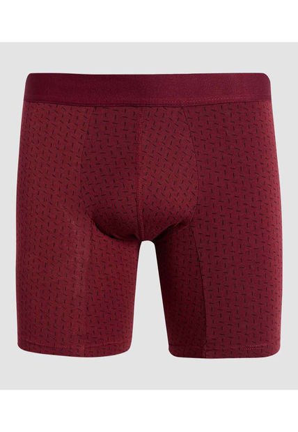 Boxer Para Hombre Filete Medio Algodón Color Vino Marca Ostu #60000449