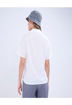 Camisa Para Mujer Manga Corta Color Blanco Marca Ostu #40010269