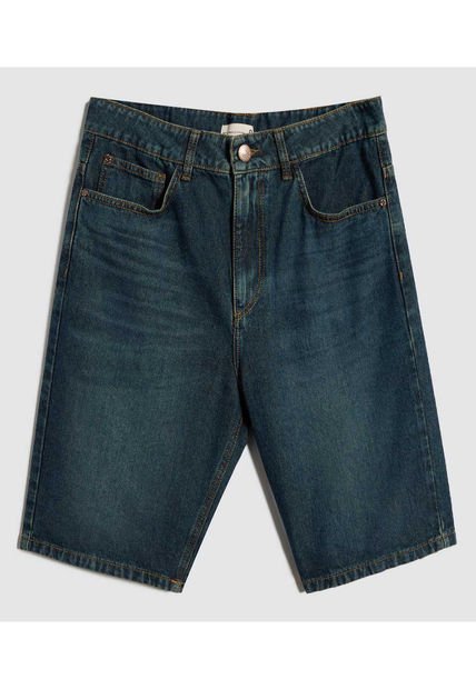 Bermuda Para Hombre  Color Azul Medio Marca Ostu #60100403