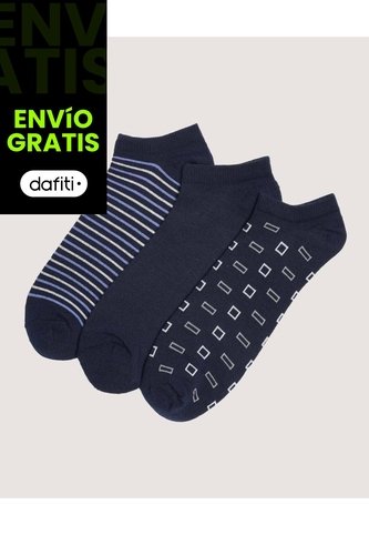 Medias X3 Para Hombre Invisible Color Negro Marca Ostu #60980355 Ostu