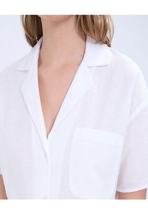 Camisa Para Mujer Manga Corta Color Blanco Marca Ostu #40010269