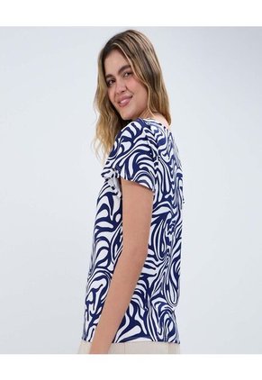 Camiseta Para Mujer Manga Corta Color Azul Rey Marca Ostu #40092226