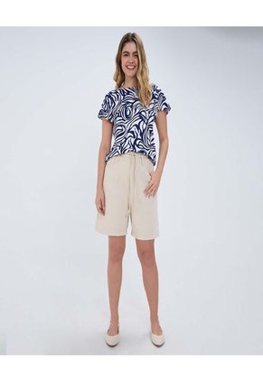 Camiseta Para Mujer Manga Corta Color Azul Rey Marca Ostu #40092226