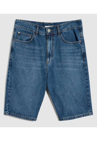 Bermuda Para Hombre  Color Azul Medio Marca Ostu #60100401 Ostu