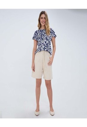 Camiseta Para Mujer Manga Corta Color Azul Rey Marca Ostu #40092226