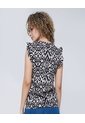 Blusa Para Mujer Manga Corta Color Negro Marca Ostu #40121040 de Ostu