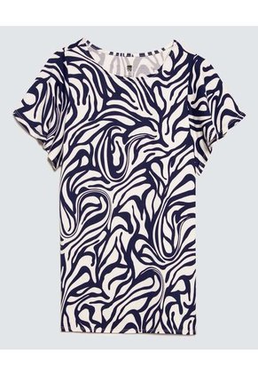 Camiseta Para Mujer Manga Corta Color Azul Rey Marca Ostu #40092226