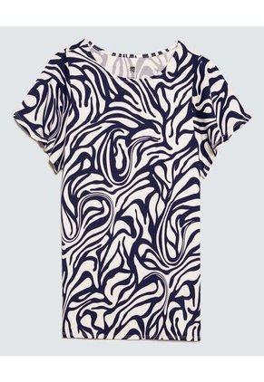 Camiseta Para Mujer Manga Corta Color Azul Rey Marca Ostu #40092226